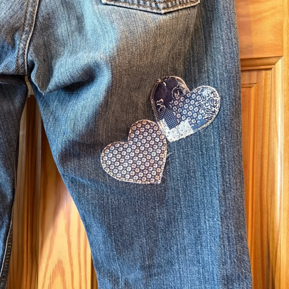 Upcycled Boyfriend Style Levi’s 527 Jeans | Boho Festival | OOAK 30x30 hearts 💕